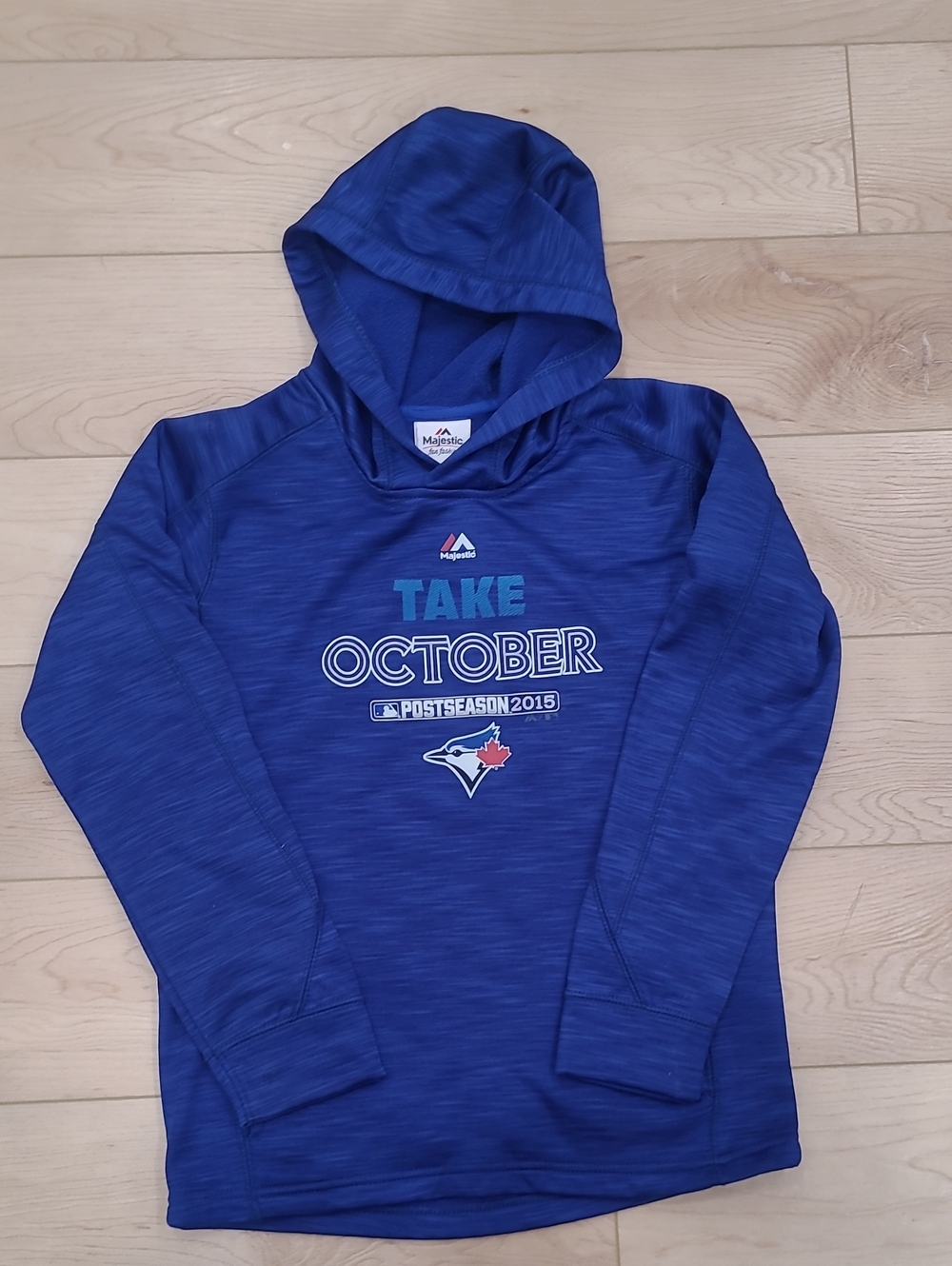 2015 Kids Majestic Toronto Blue Jays Postseason "Take October" Fleece Hoodie